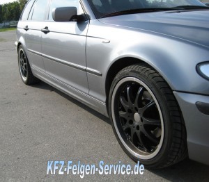 DBV Australia Alufelgen 8x19 ET35 – Schwarz, Hornpoliert, 5x112 Lochung